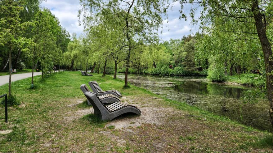 Deck Chairs, Jacek Kuroń Park in Kazimierz Górniczy District, Sosnowiec