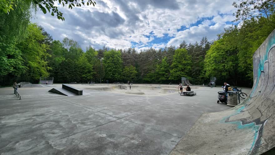 Skatepark in Jacek Kuroń Park in Kazimierz Górniczy District, Sosnowiec