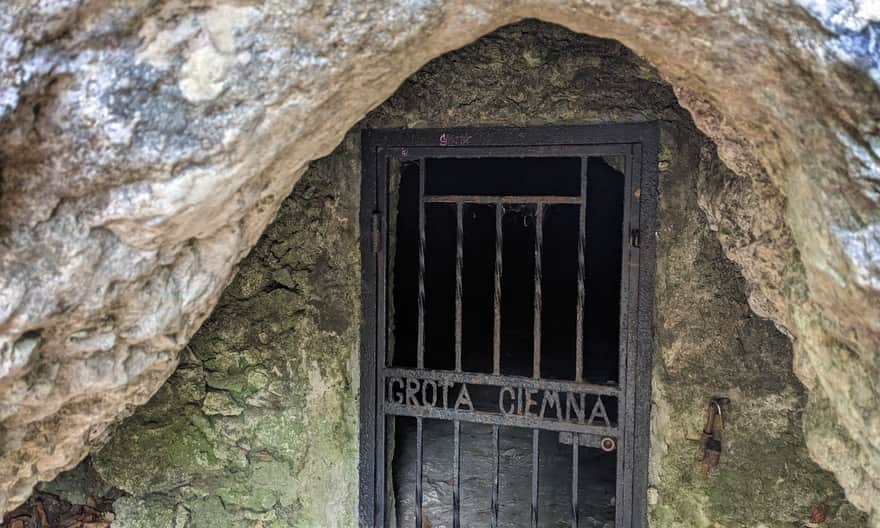 Ciemna Cave in Ojcow National Park - entrance to the cave
