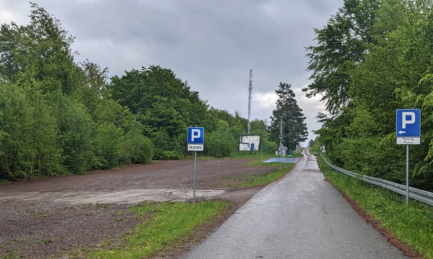 Parking No. 2 - "by the barrier" in Ustianowa on the trail to Holica