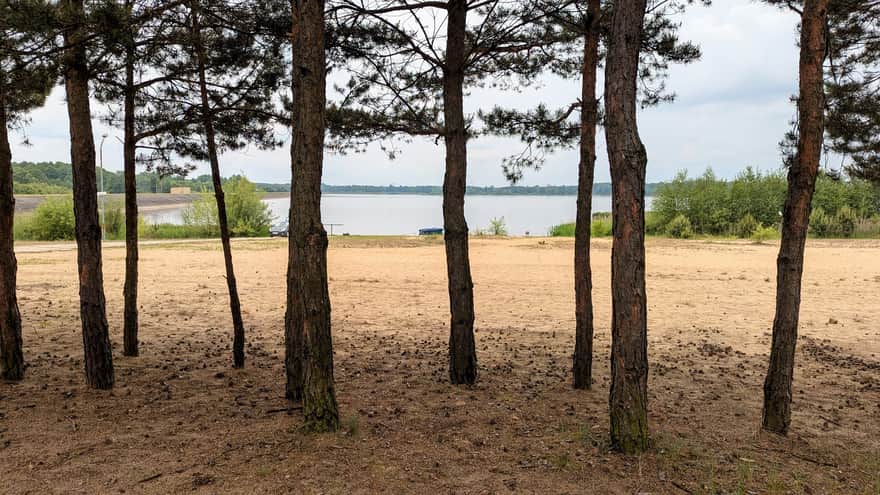Beach at Poraj Reservoir in Masłońskie