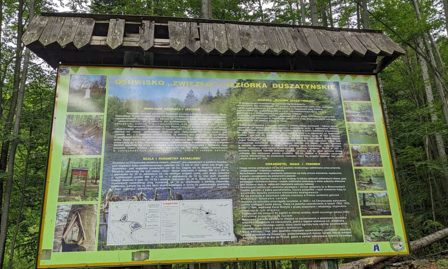 Jeziorka Duszatyńskie - tablica informacyjna