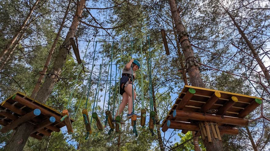 Park linowy, kąpielisko Balaton w Trzebini
