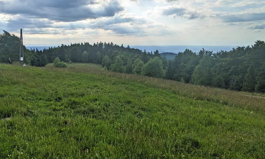 Widok z Wielkiej Cisowej na północny-zachód