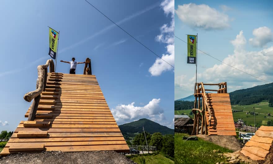 Pumptrack przy dolnej stacji kolejki na Śnieżnicę w Kasinie Wielkiej. Fot. Kasina Ski&Bike