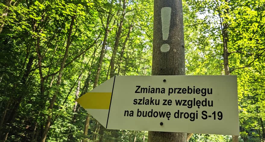 Zmiana przebiegu ścieżki z Dukli na Cergową