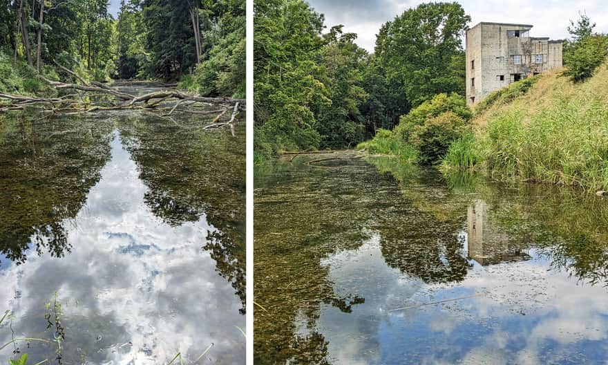 Fort Zachodni w Świnoujściu. Dzika fosa dookoła fortu