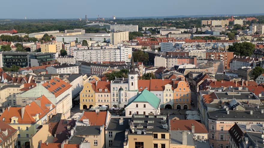 Widok z wieży Kościoła Wszystkich Świętych w Gliwicach