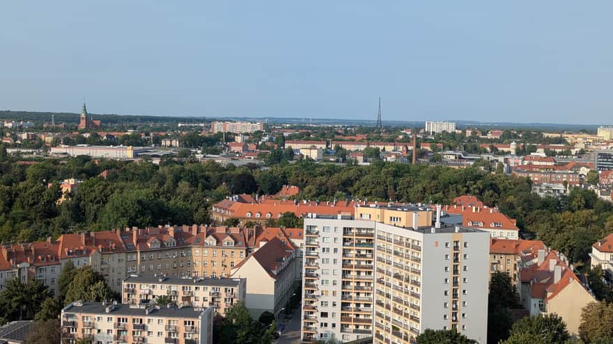 Widok z wieży Kościoła Wszystkich Świętych w Gliwicach