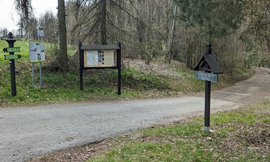 Dojście na Grodzisko od strony Skały