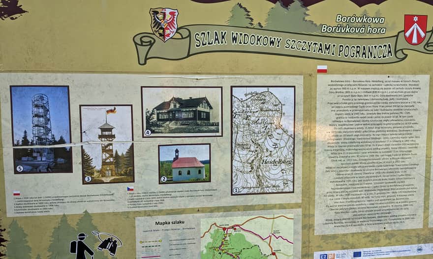 Borówkowa Góra - historia wieży i schroniska na szczycie