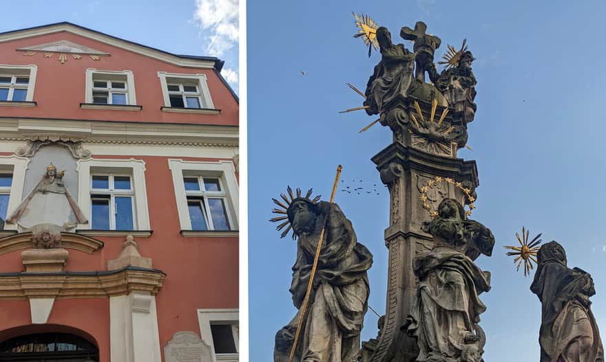 Lądek-Zdrój. Dom Michaela Klahra oraz jego dzieło: pomnik Świętej Trójcy