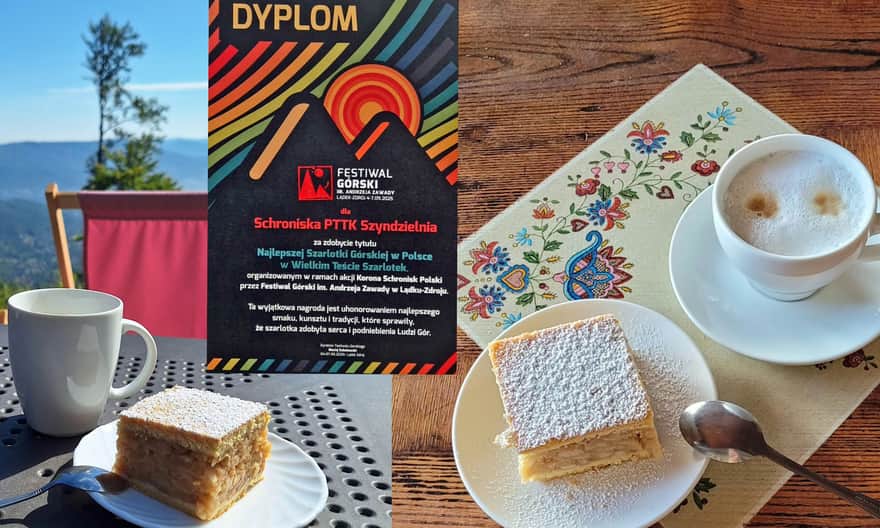 Szarlotka ze schroniska PTTK na Szyndzielni - nagrodzona na Festiwalu Górskim im. A. Zawady w Lądku-Zdroju, fot. Schroniko PTTK na Szyndzielni 
