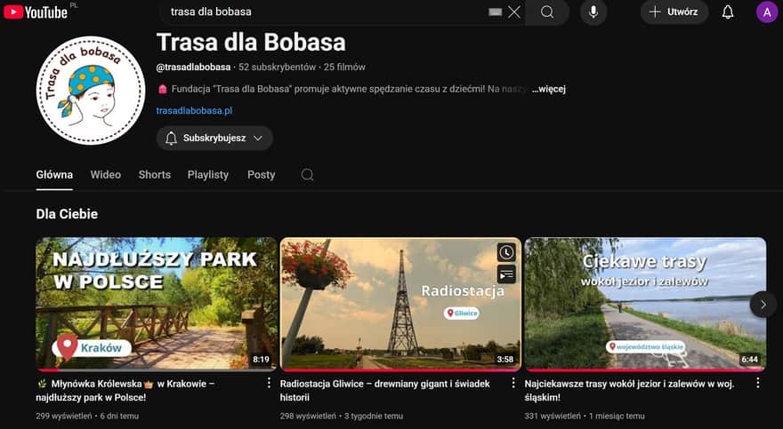Nasz kanał na platformie youtube