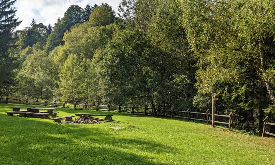 Ścieżka przyrodnicza z Tarnawy Niżnej do Dźwiniacza Górnego - miejsce piknikowe w Tarnawie Niżnej