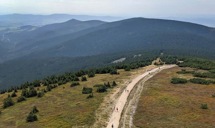 Śnieżnik, 1425 m n.p.m. - droga od strony schroniska PTTK
