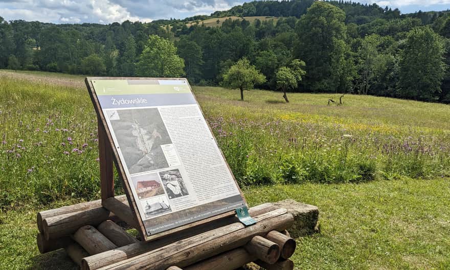 Ścieżka przyrodnicza Kiczera - tablica informacyjna na początku szlaku