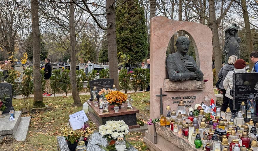Grób Marka Grechuty na Cmentarzu Rakowickim
