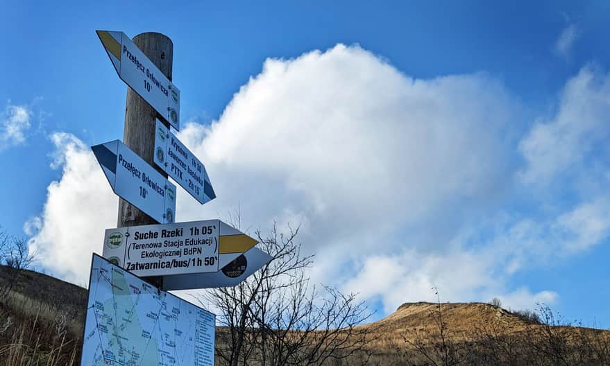 Czarny szlak z Jaworca. Połączenie z żółtym szlakiem.