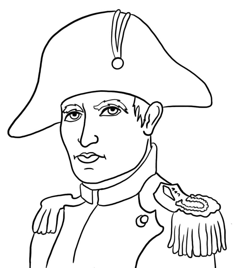 Napoleon Bonaparte - kolorowanka dla dzieci on-line i do wydruku