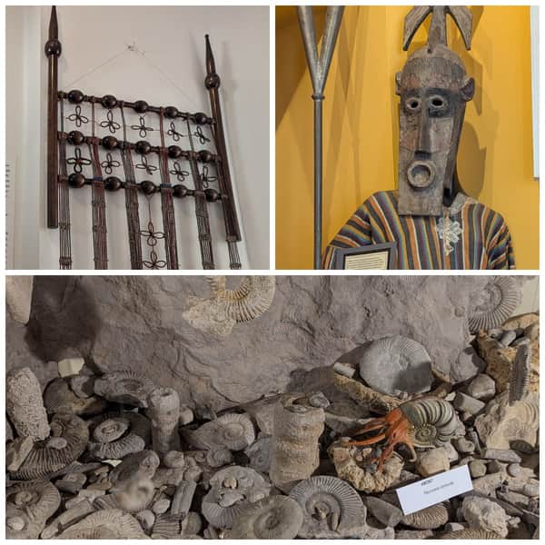 Muzeum Afrykanistyczne, wystawa wyrobów z  wikliny i kolekcja minerałów w Miejskim Ośrodku Kultury w Olkuszu