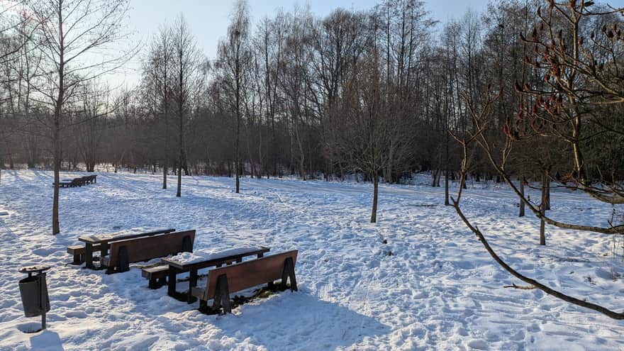 Młynówka Królewska zimą - spacer od strony Mydlnik