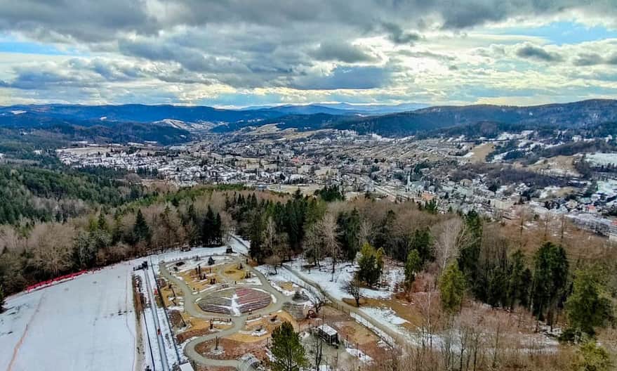 Panorama z wieży widokowej na Górze Parkowej w Krynicy-Zdroju, fot. A. Lewińska
