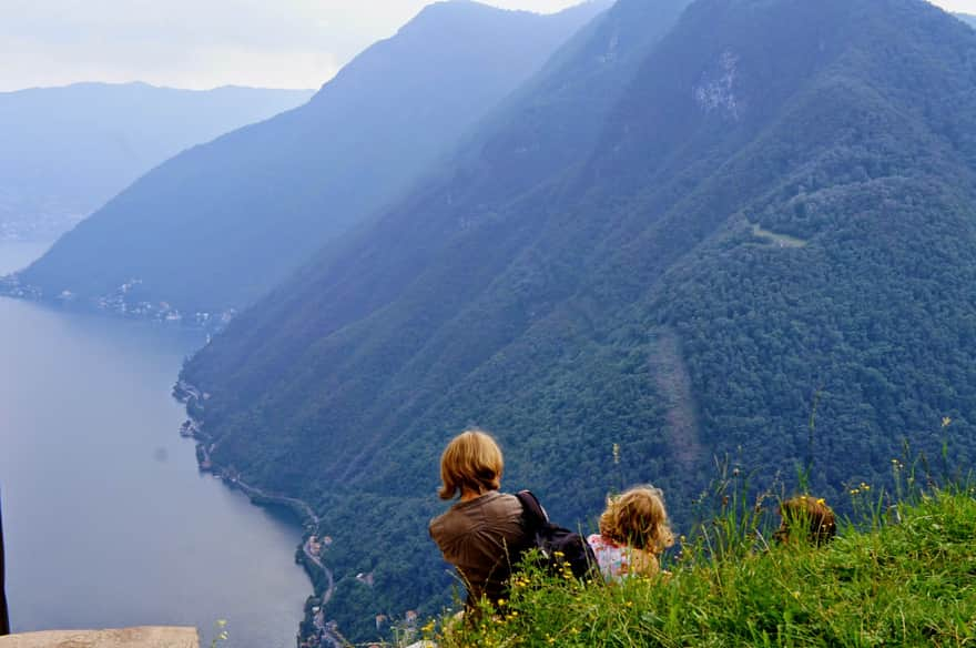 View from the upper station of the Argegno-Pigra cable car