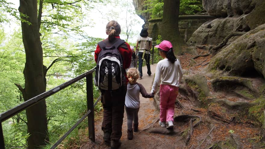 Wejście na Bastei od strony miejscowości Kurort Rathen