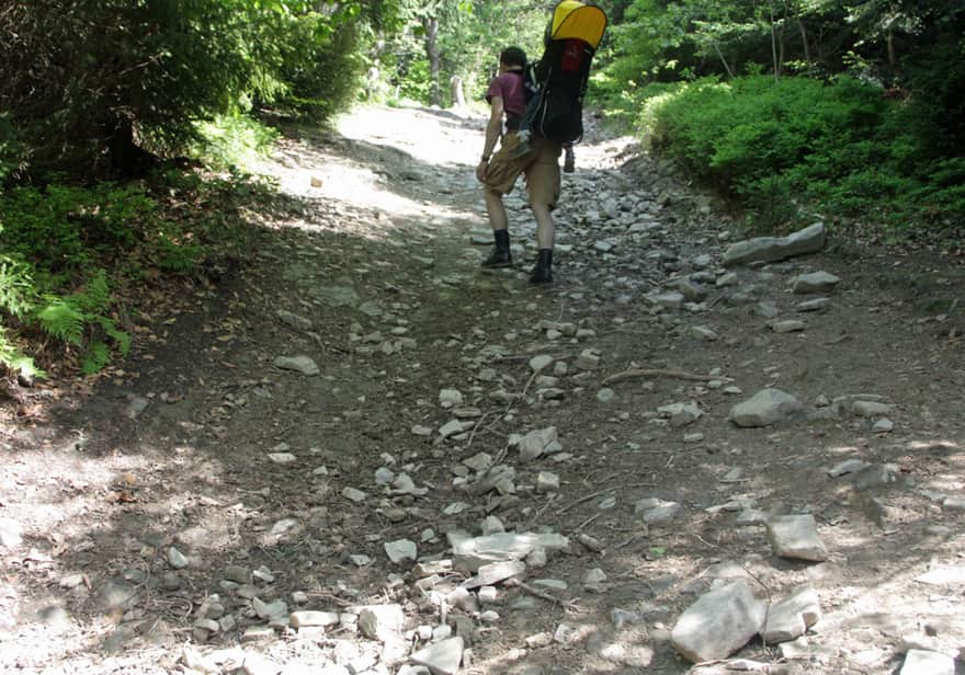 Steep ascent to the summit of Luboń Wielki